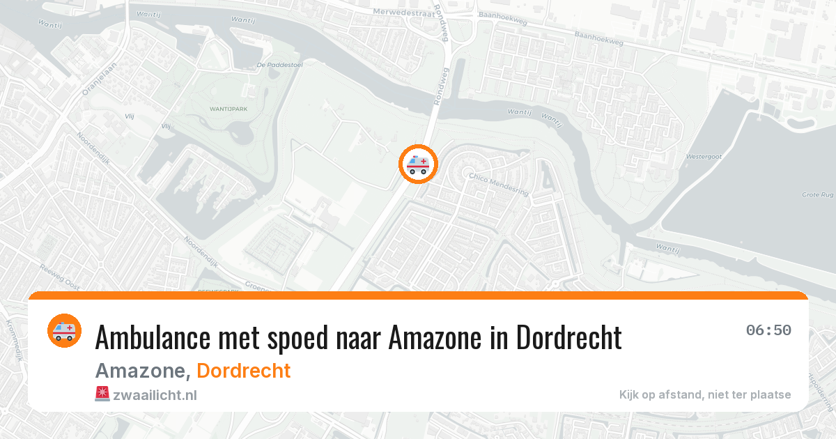 Ambulance met spoed naar Amazone in Dordrecht — 26 mei 2026