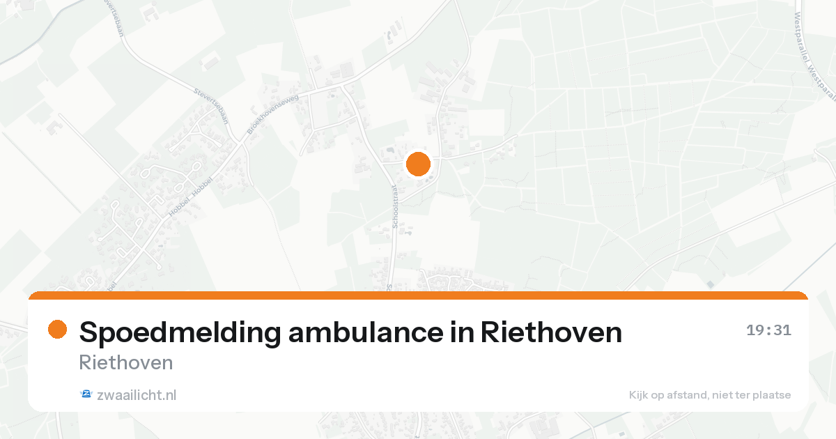 Spoedmelding ambulance in Riethoven — 19 aug 2026