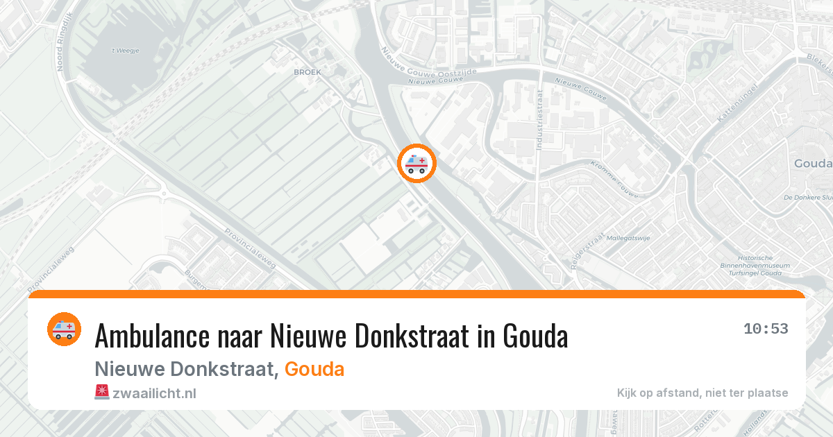 Ambulance naar Nieuwe Donkstraat in Gouda — 4 jul 2026