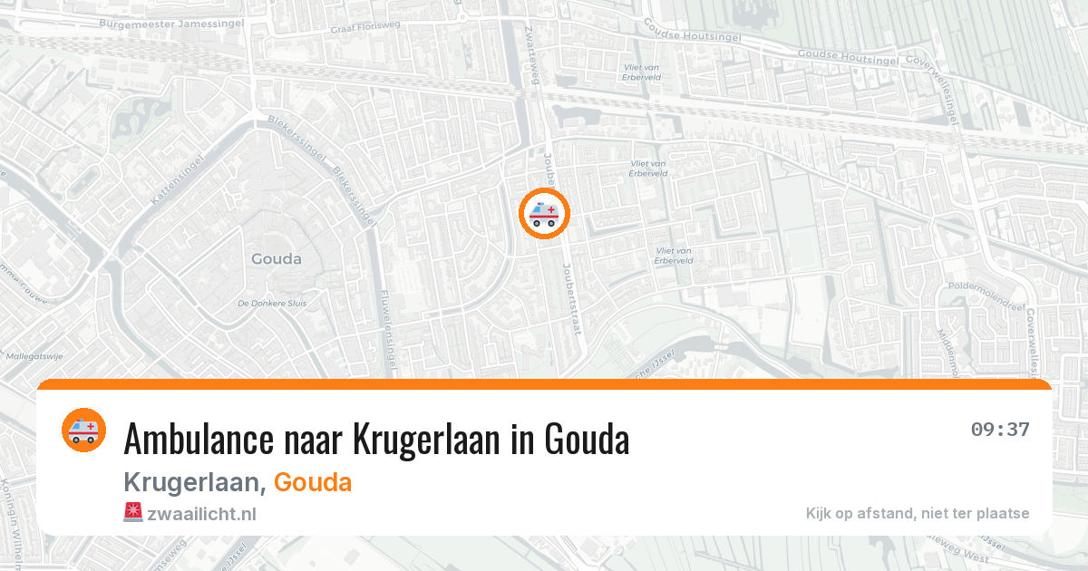 Ambulance naar Krugerlaan in Gouda — 11 jun 2026
