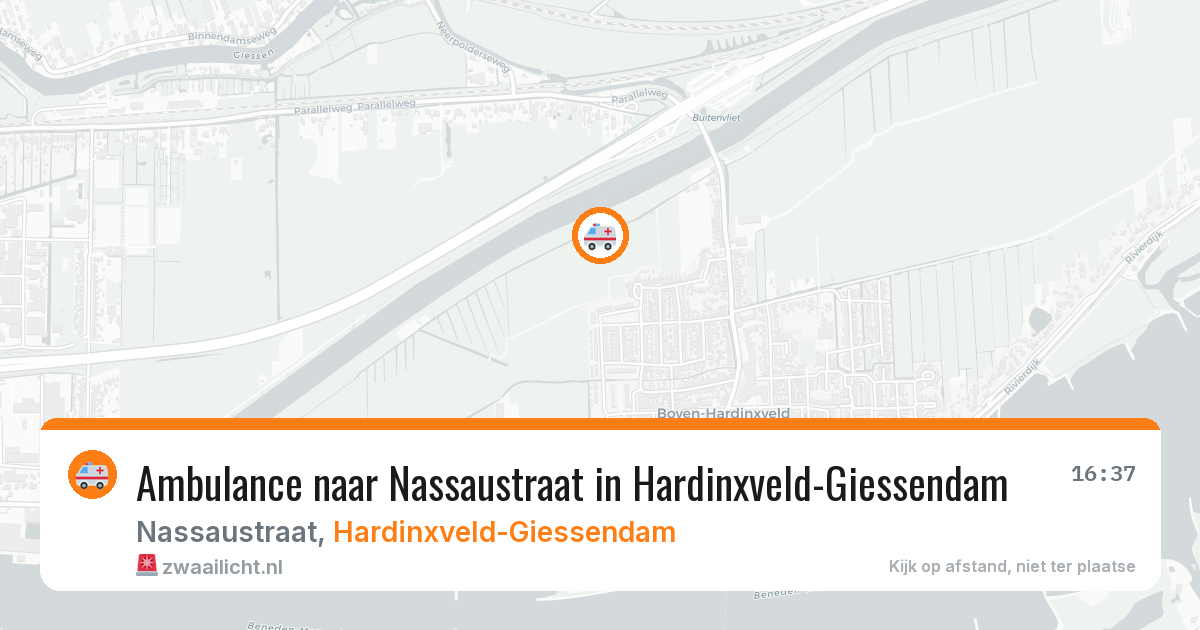 Ambulance naar Nassaustraat in Hardinxveld-Giessendam — 6 mei 2026