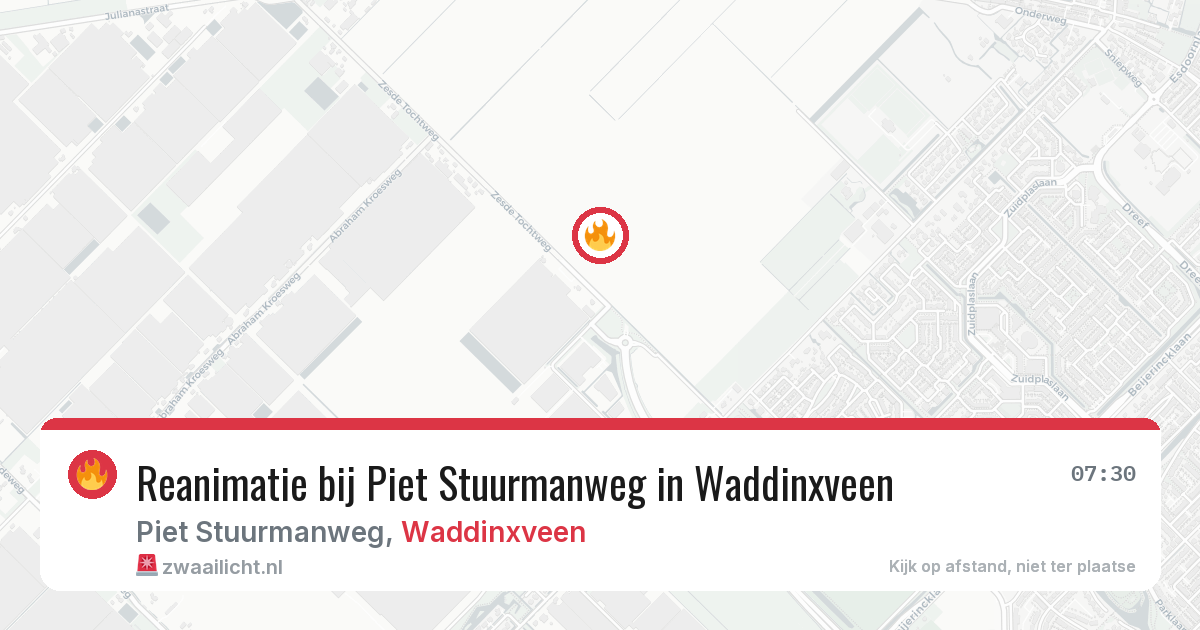 Reanimatie bij Piet Stuurmanweg in Waddinxveen — 17 jul 2026