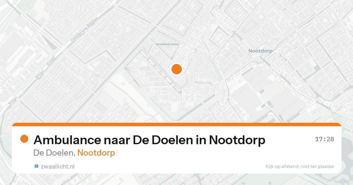 Ambulance naar De Doelen in Nootdorp — 19 aug 2026