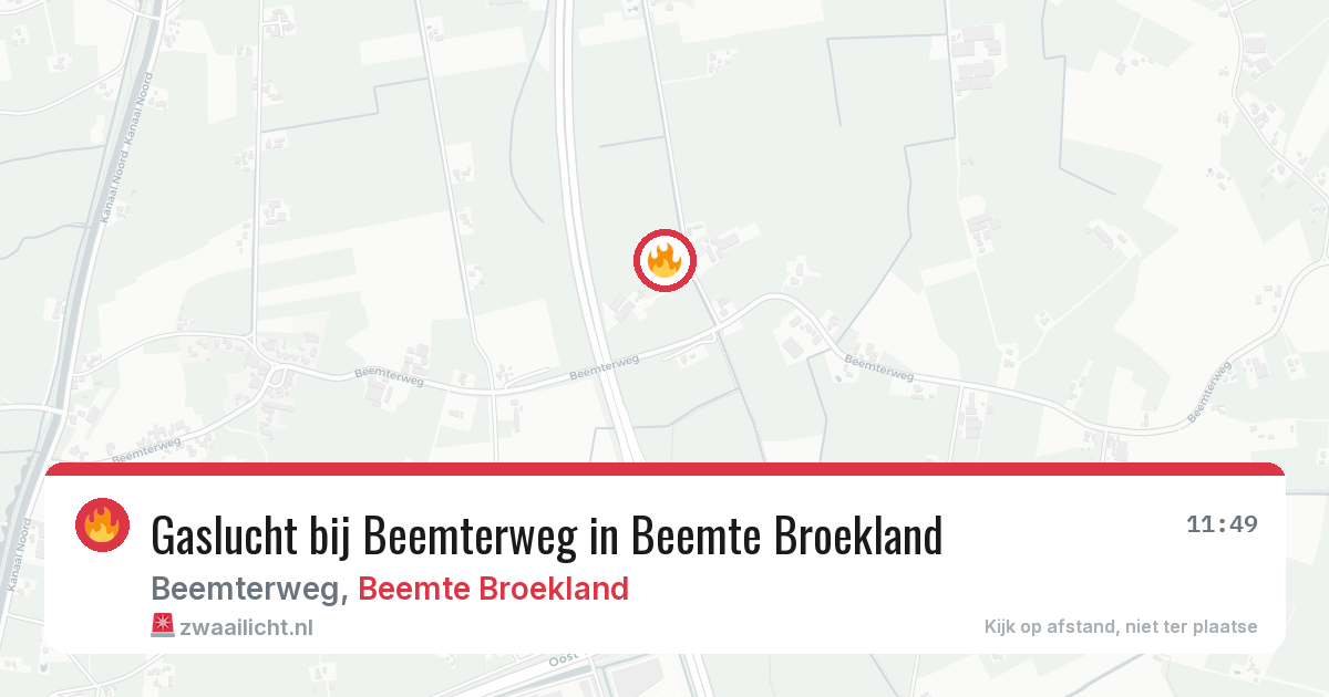 Gaslucht bij Beemterweg in Beemte Broekland — 8 jun 2026