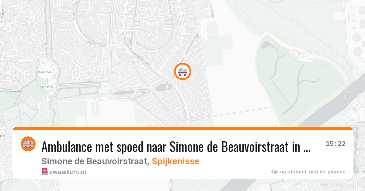 Ambulance met spoed naar Simone de Beauvoirstraat in Spijkenisse — 18 mrt 2026