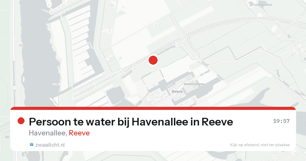 Persoon te water bij Havenallee in Reeve — 20 aug 2026