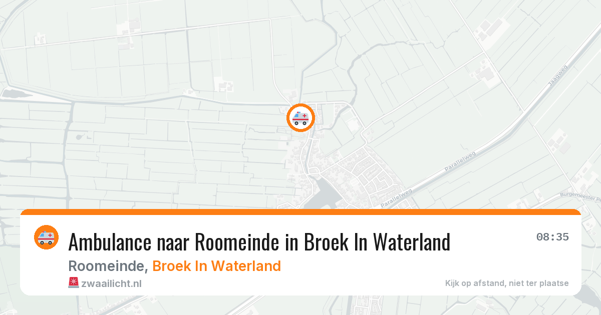 Ambulance naar Roomeinde in Broek In Waterland — 7 aug 2026