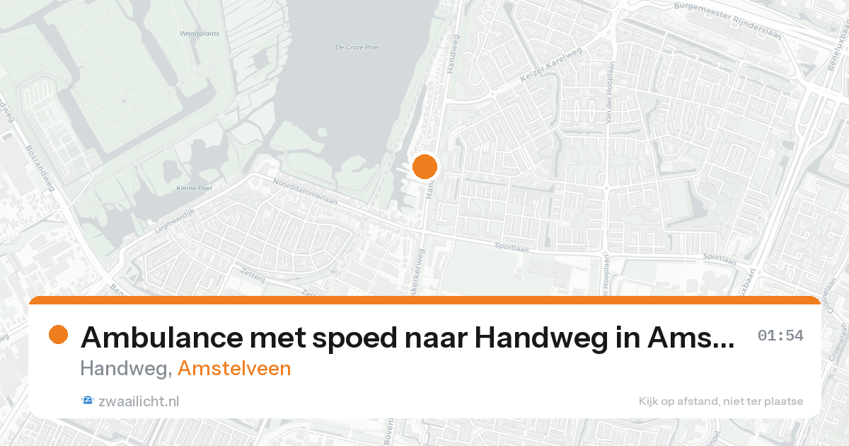 Ambulance met spoed naar Handweg in Amstelveen — 5 jun 2026