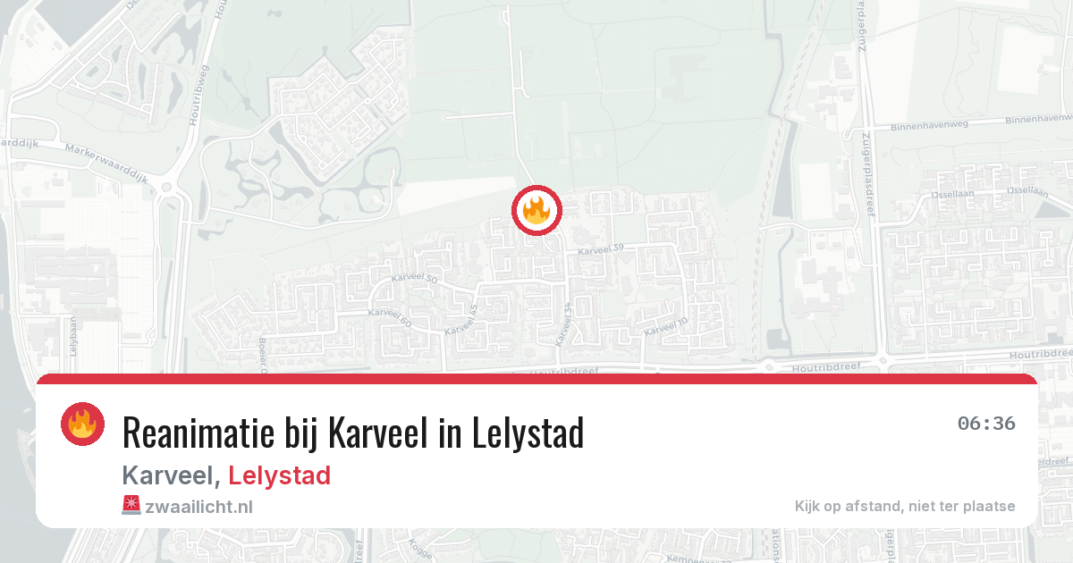 Reanimatie bij Karveel in Lelystad — 6 jun 2026