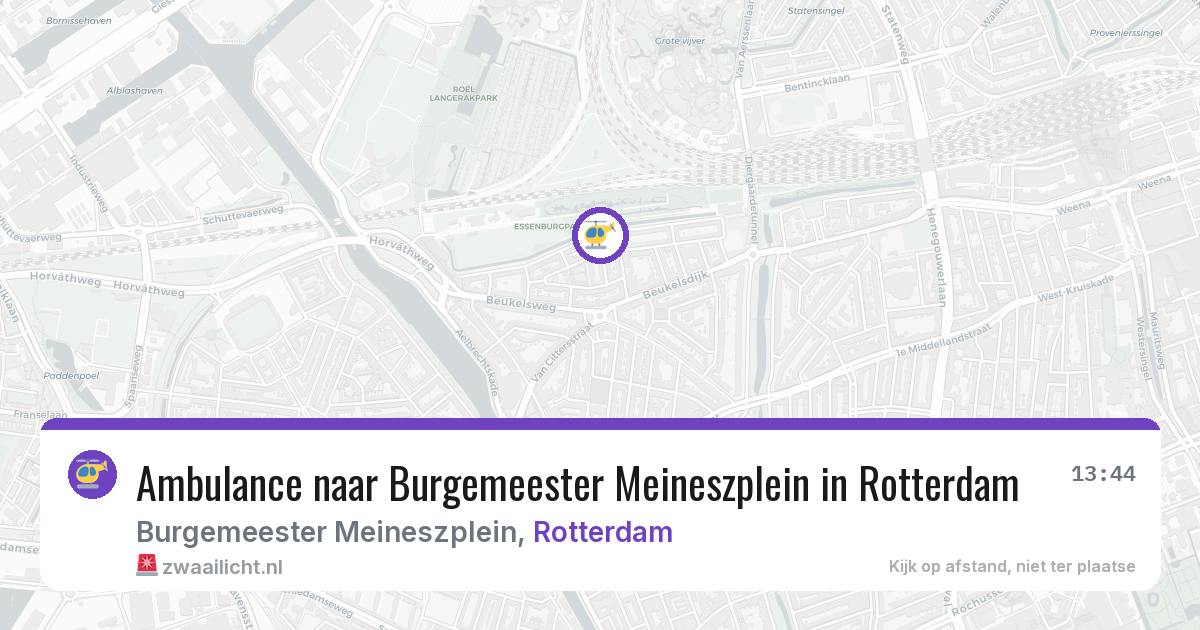Ambulance naar Burgemeester Meineszplein in Rotterdam — 19 jun 2026
