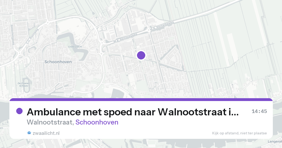 Ambulance met spoed naar Walnootstraat in Schoonhoven — 18 aug 2026