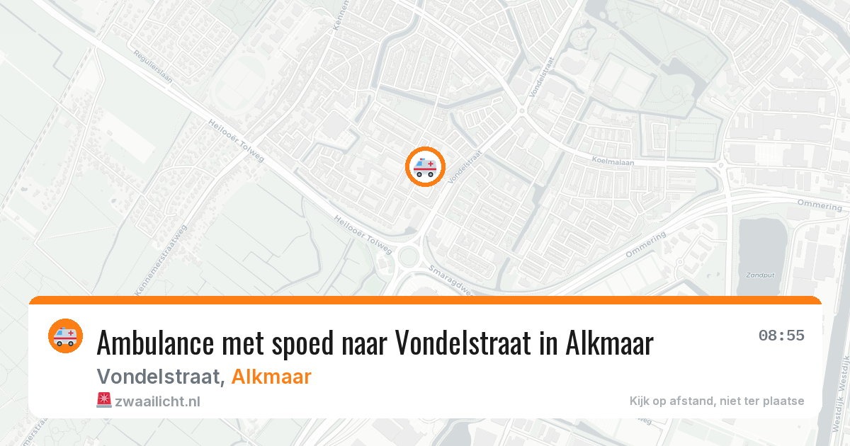 Ambulance met spoed naar Vondelstraat in Alkmaar — 23 mei 2026