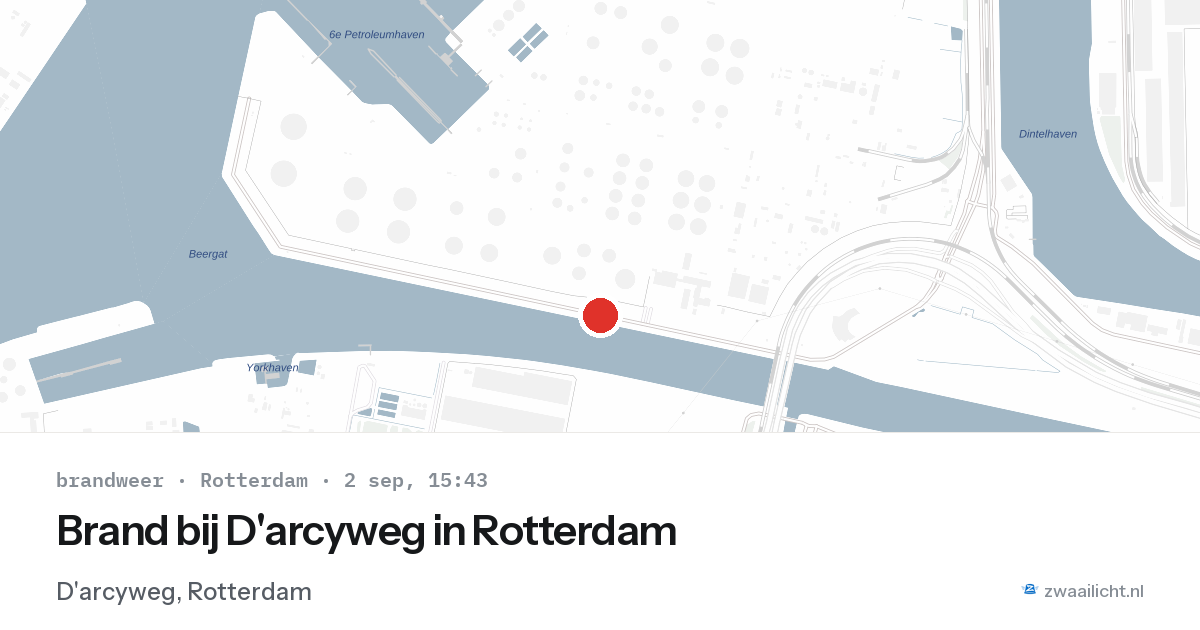 Brand bij D'arcyweg in Rotterdam — 2 sep 2026