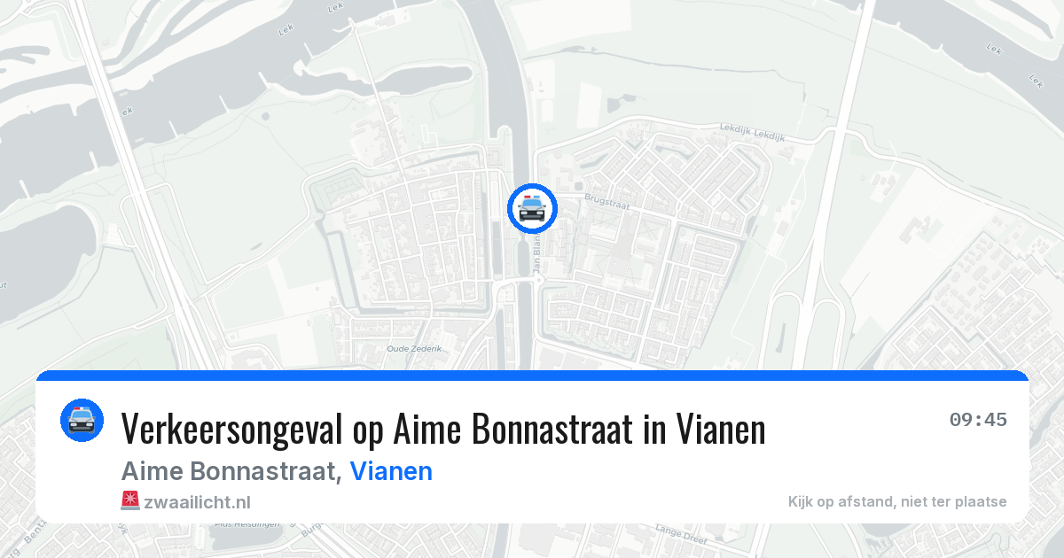 Verkeersongeval op Aime Bonnastraat in Vianen — 6 mei 2026