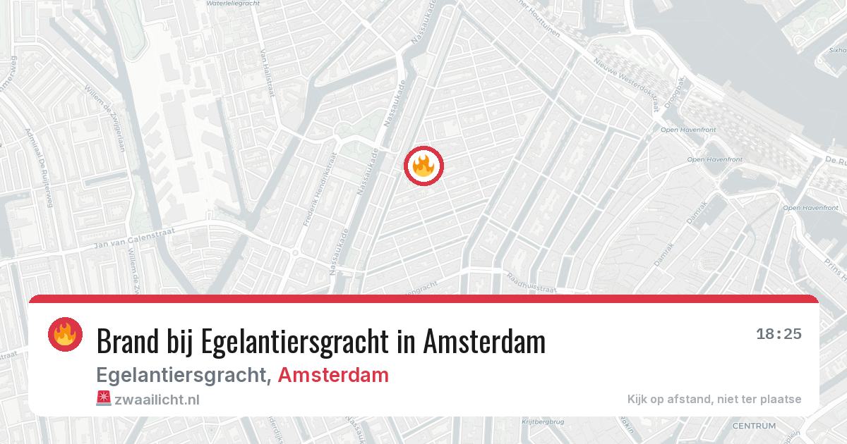 Brand bij Egelantiersgracht in Amsterdam — 19 jul 2026