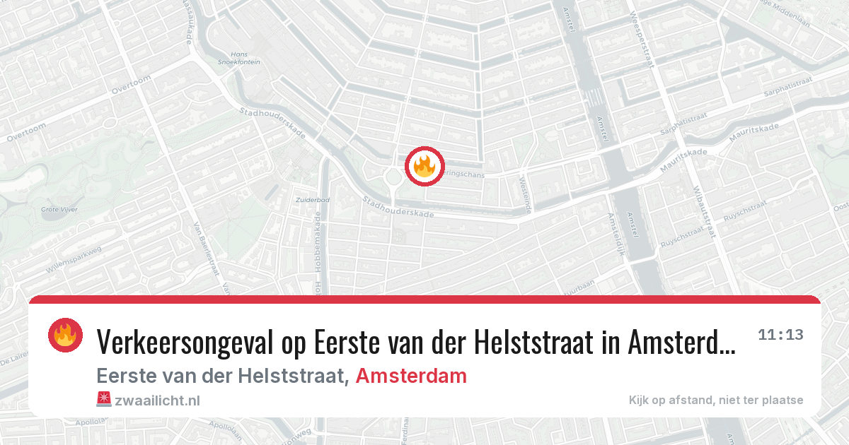 Verkeersongeval op Eerste van der Helststraat in Amsterdam — 2 apr 2026