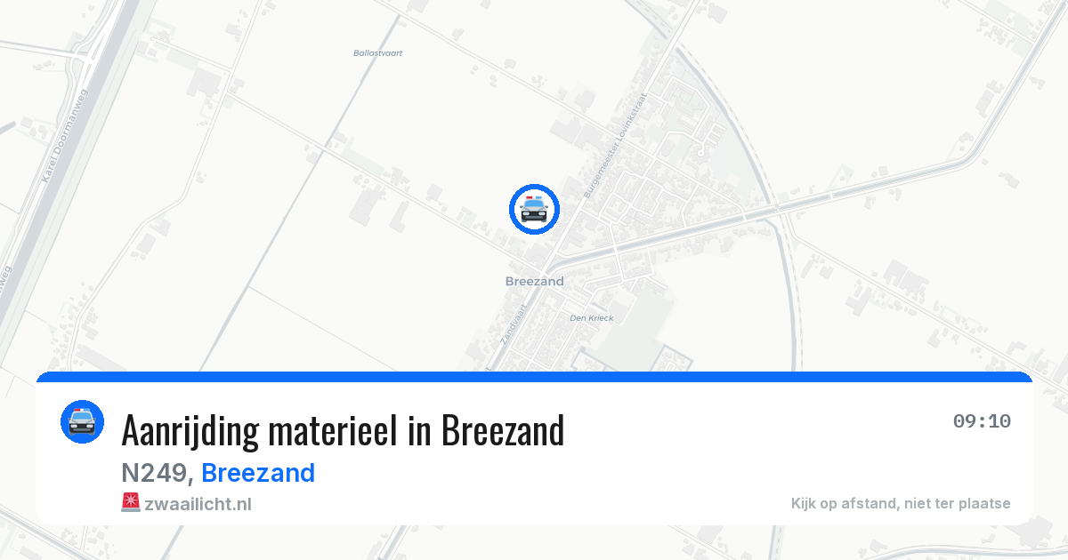 Aanrijding materieel in Breezand — 21 apr 2026