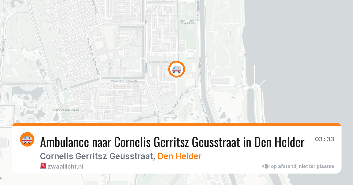 Ambulance naar Cornelis Gerritsz Geusstraat in Den Helder — 27 jan 2026