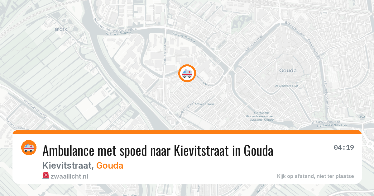 Ambulance met spoed naar Kievitstraat in Gouda — 23 jan 2026