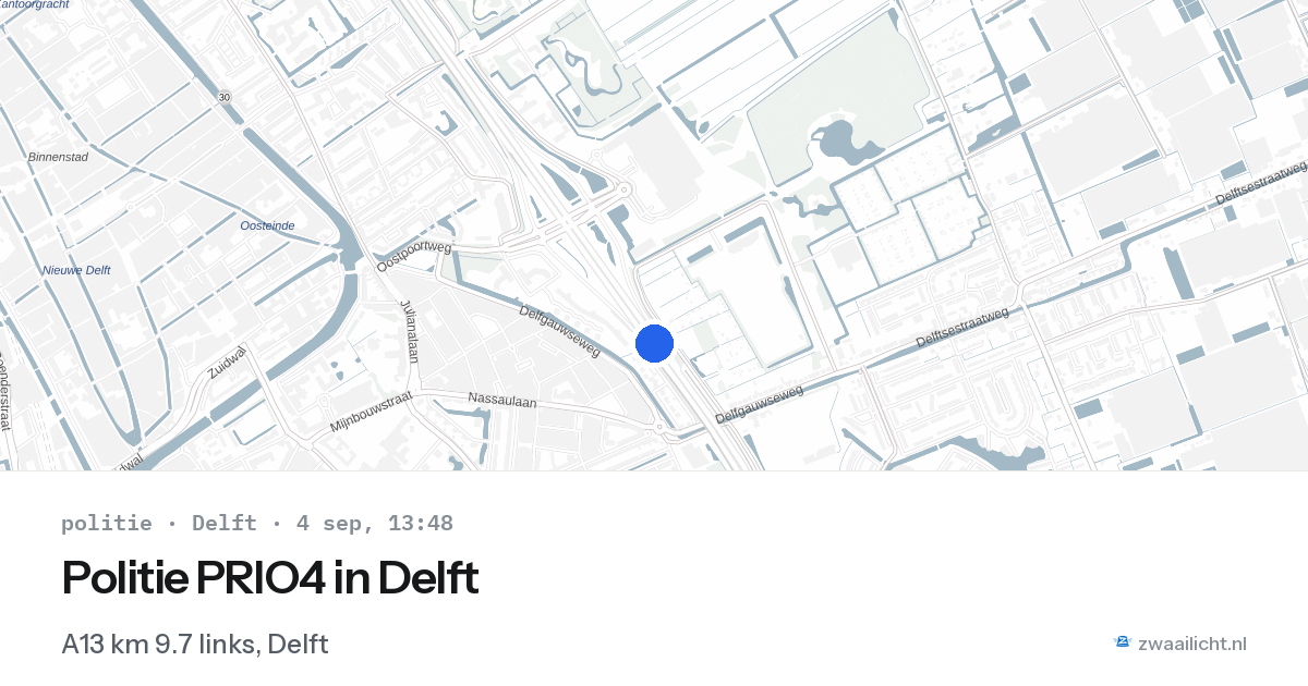 Politie PRIO4 in Delft — 4 sep 2026 | 🚨 Zwaailicht.nl