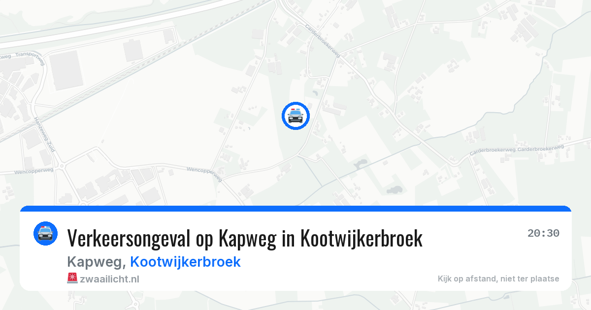 Verkeersongeval op Kapweg in Kootwijkerbroek — 17 jun 2026
