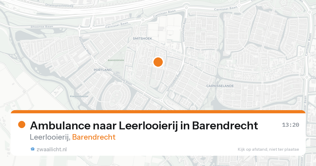 Ambulance naar Leerlooierij in Barendrecht — 22 aug 2026