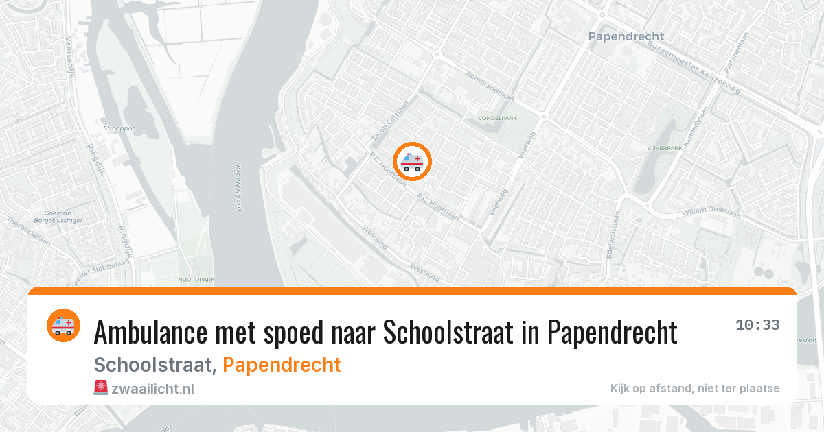 Ambulance met spoed naar Schoolstraat in Papendrecht — 5 jun 2026