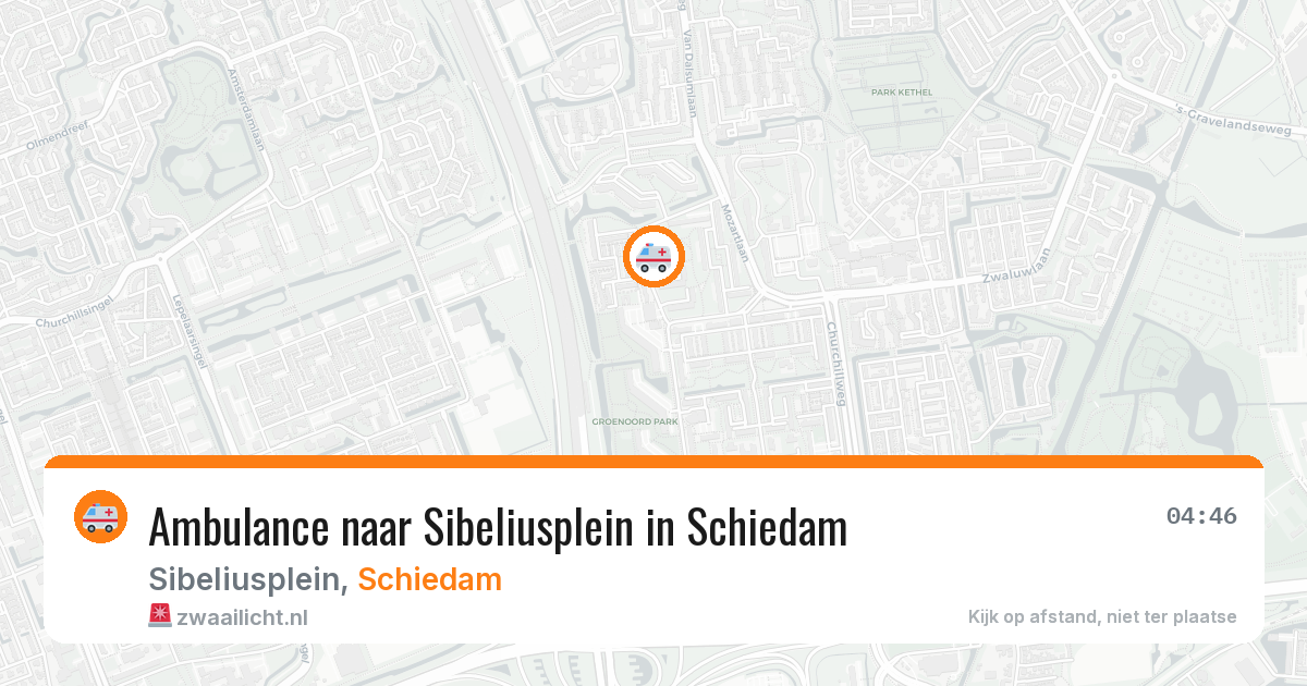 Ambulance naar Sibeliusplein in Schiedam — 12 aug 2026