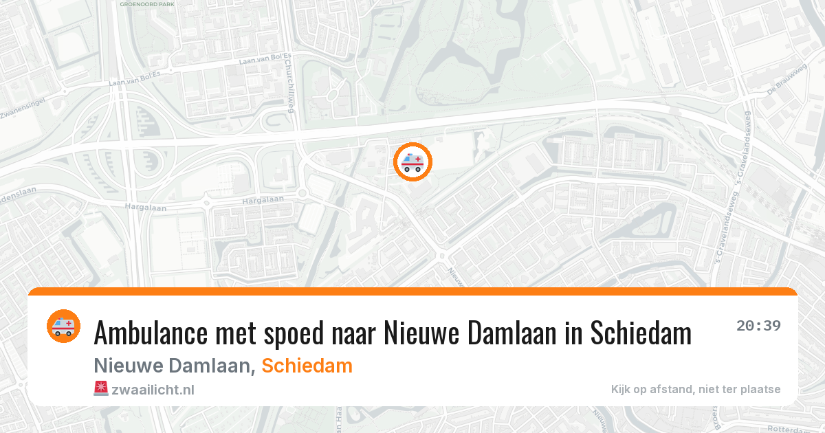 Ambulance met spoed naar Nieuwe Damlaan in Schiedam — 8 feb 2026