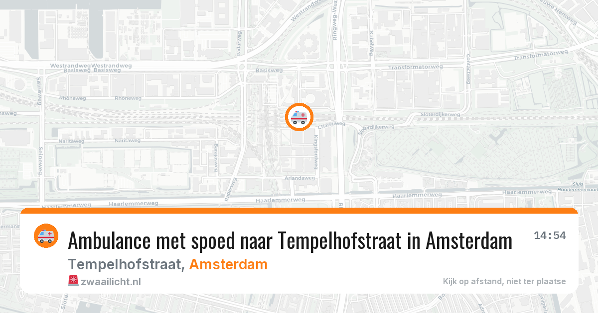 Ambulance met spoed naar Tempelhofstraat in Amsterdam — 11 jul 2026