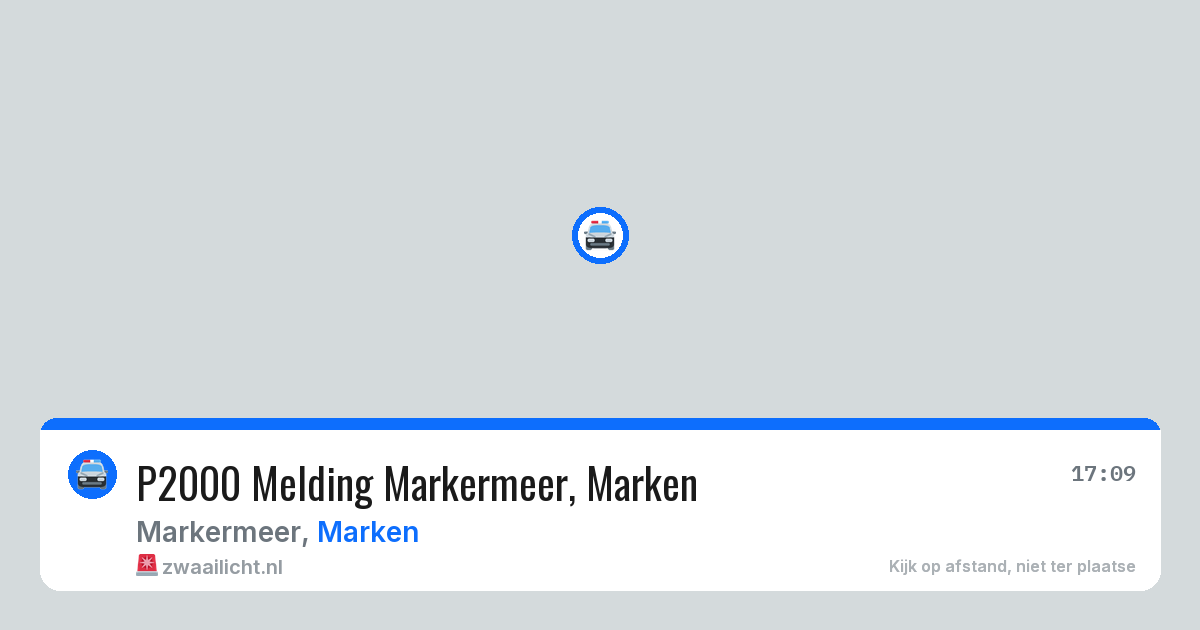 P2000 Melding Markermeer, Marken — 31 jul 2026