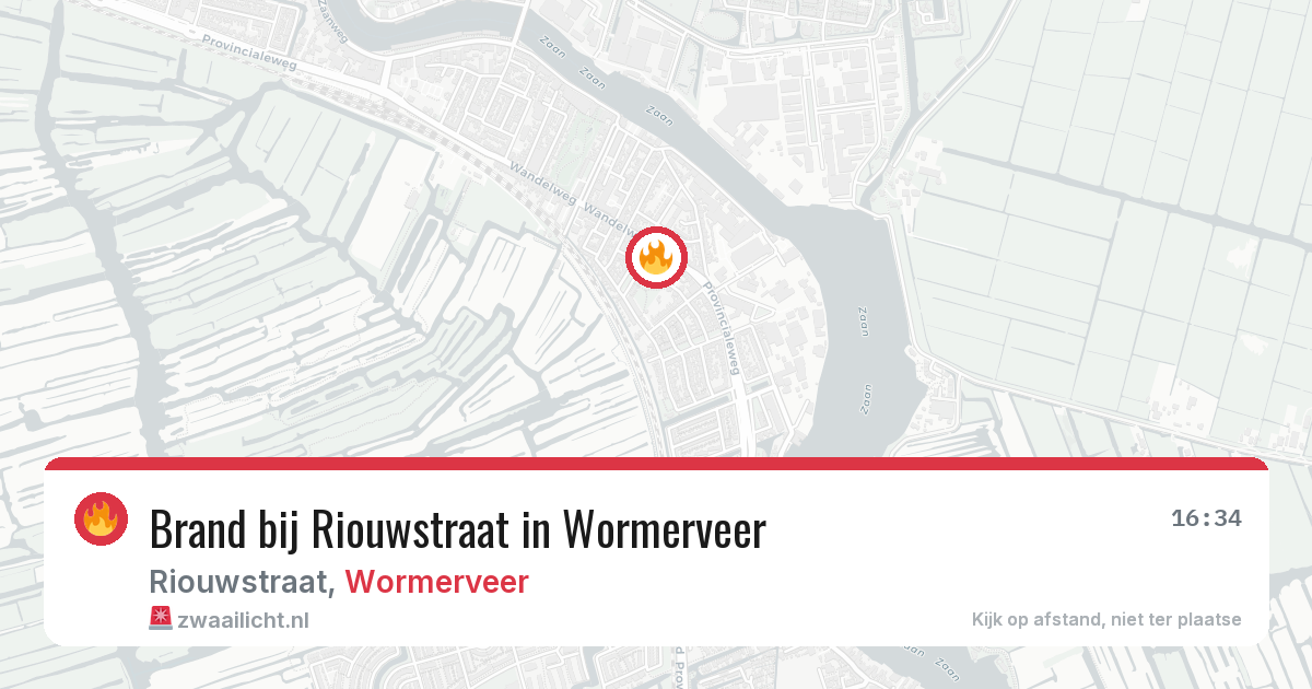 Brand bij Riouwstraat in Wormerveer — 11 mrt 2026