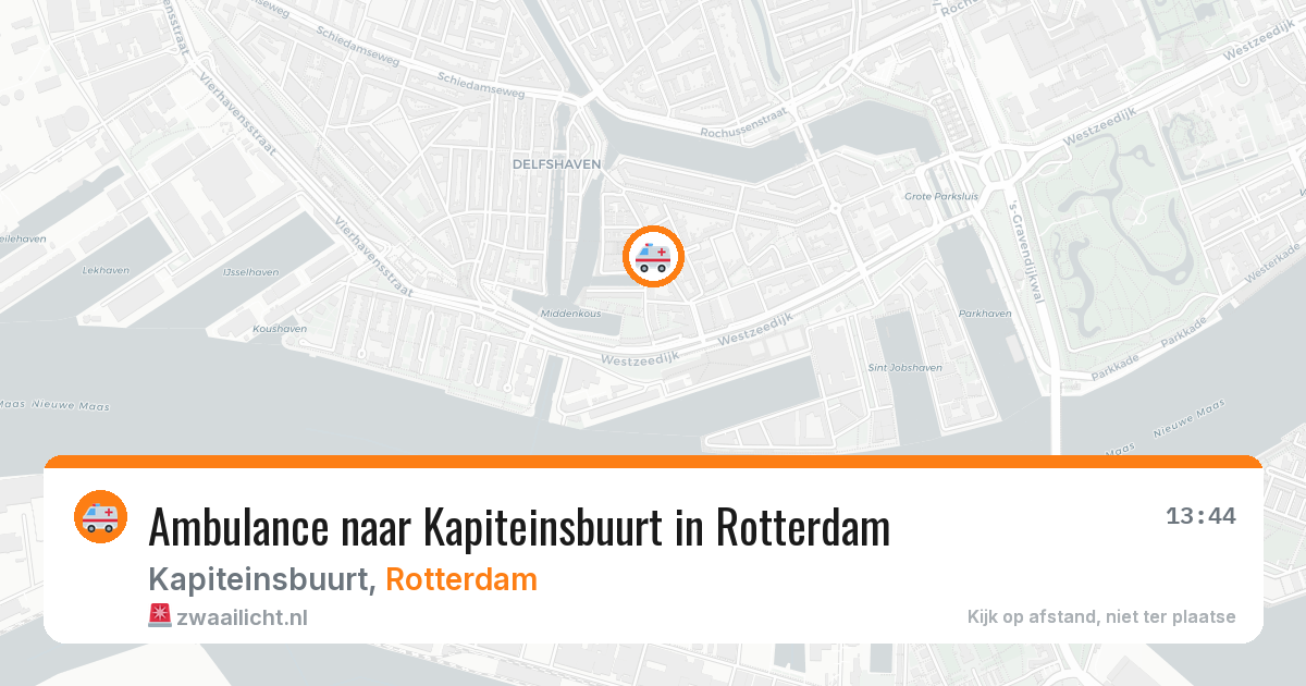 Ambulance naar Kapiteinsbuurt in Rotterdam — 3 aug 2026