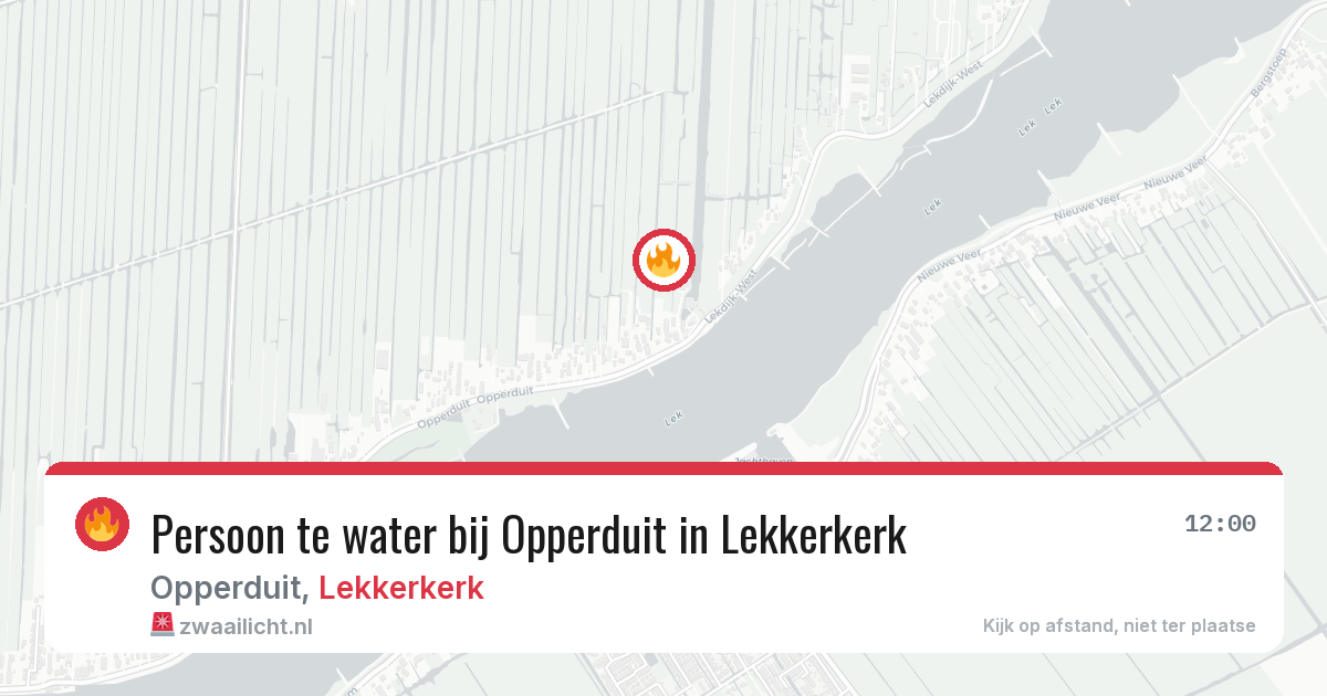 Persoon te water bij Opperduit in Lekkerkerk — 22 mei 2026