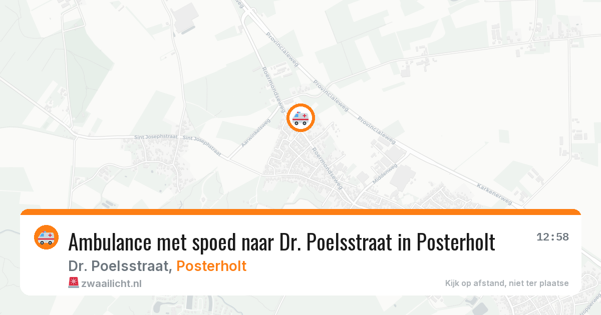 Ambulance met spoed naar Dr. Poelsstraat in Posterholt — 5 aug 2026