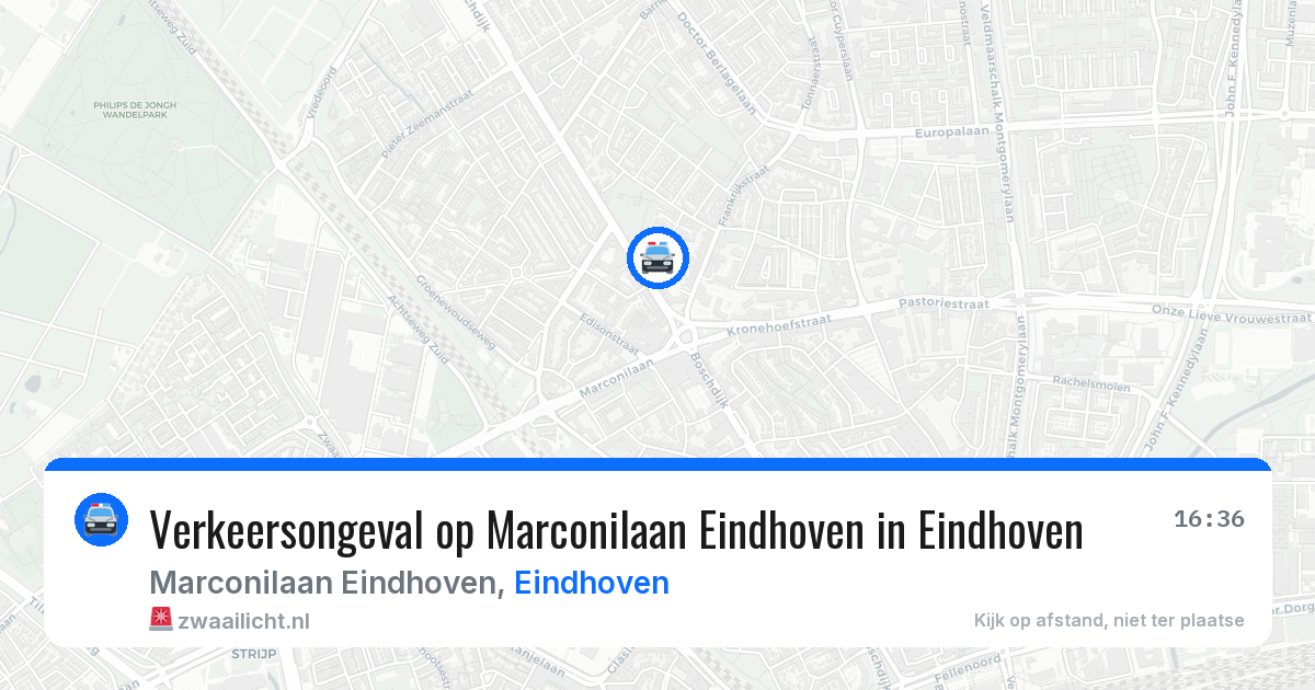 Verkeersongeval op Marconilaan Eindhoven in Eindhoven — 24 jul 2026