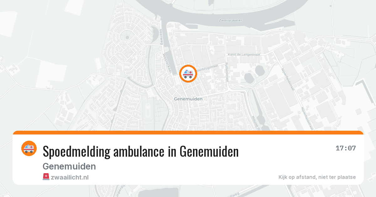 Spoedmelding ambulance in Genemuiden — 5 aug 2026
