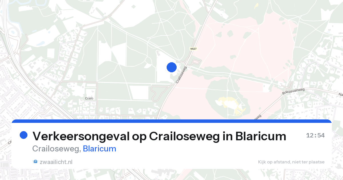 Verkeersongeval op Crailoseweg in Blaricum — 28 aug 2026