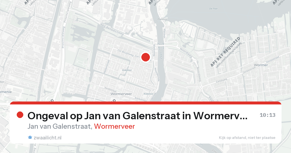 Ongeval op Jan van Galenstraat in Wormerveer — 22 feb 2026
