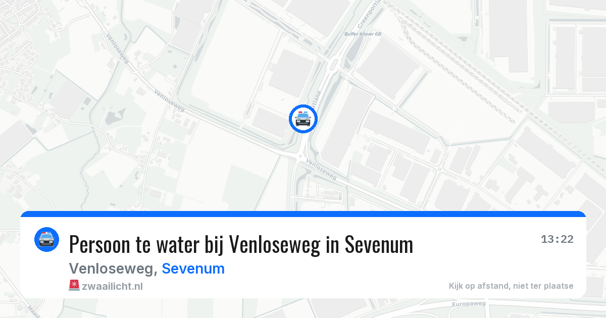 Persoon te water bij Venloseweg in Sevenum — 17 feb 2026
