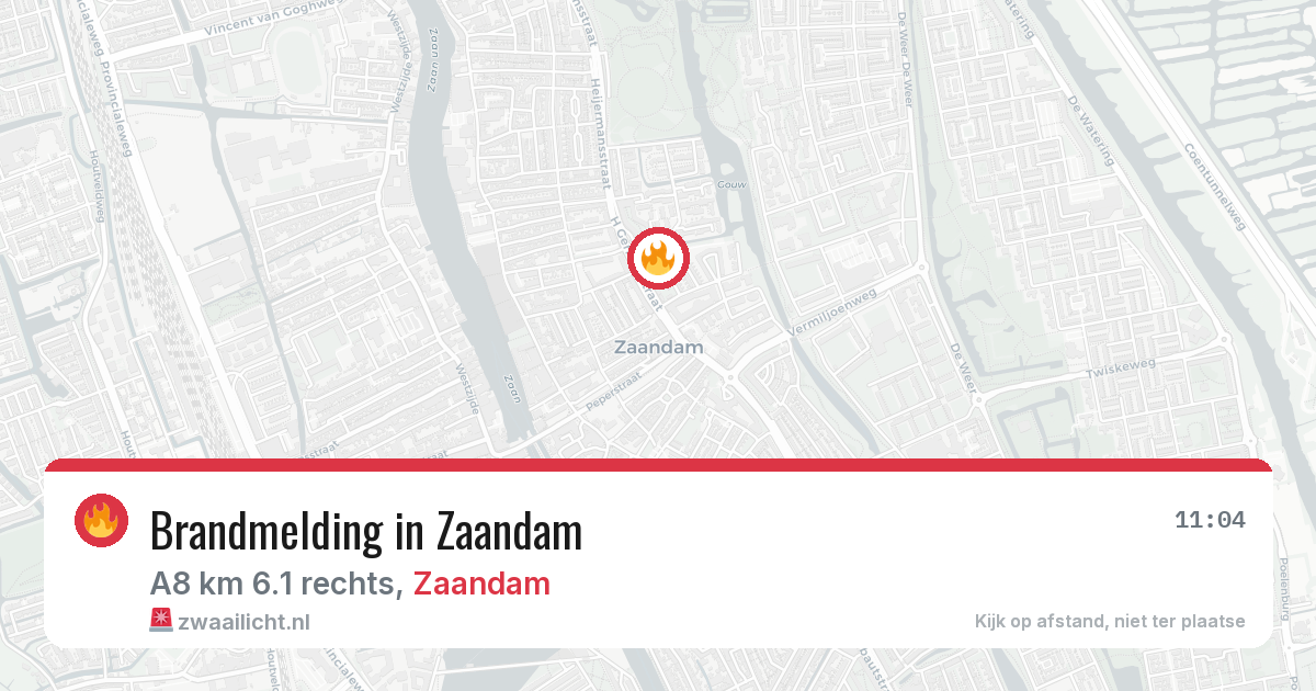 Brandmelding in Zaandam — 6 jul 2026