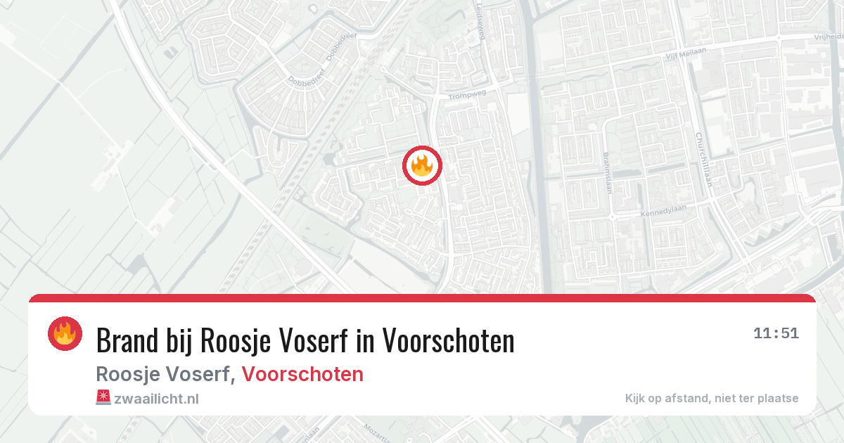 Brand bij Roosje Voserf in Voorschoten — 7 jun 2026