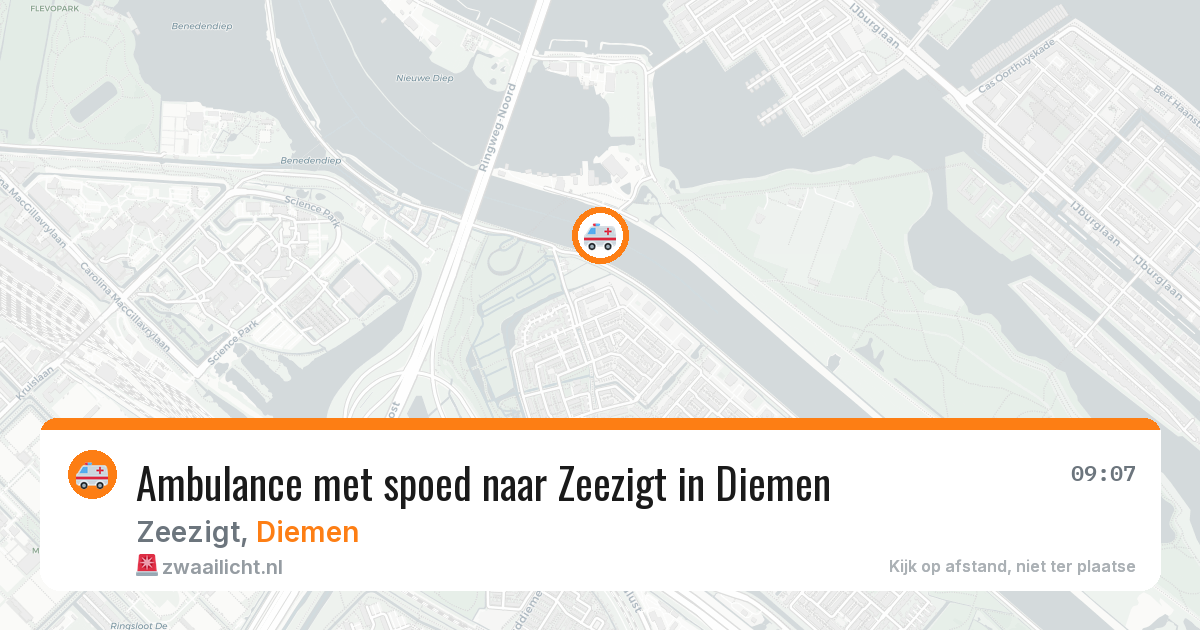 Ambulance met spoed naar Zeezigt in Diemen — 30 jun 2026