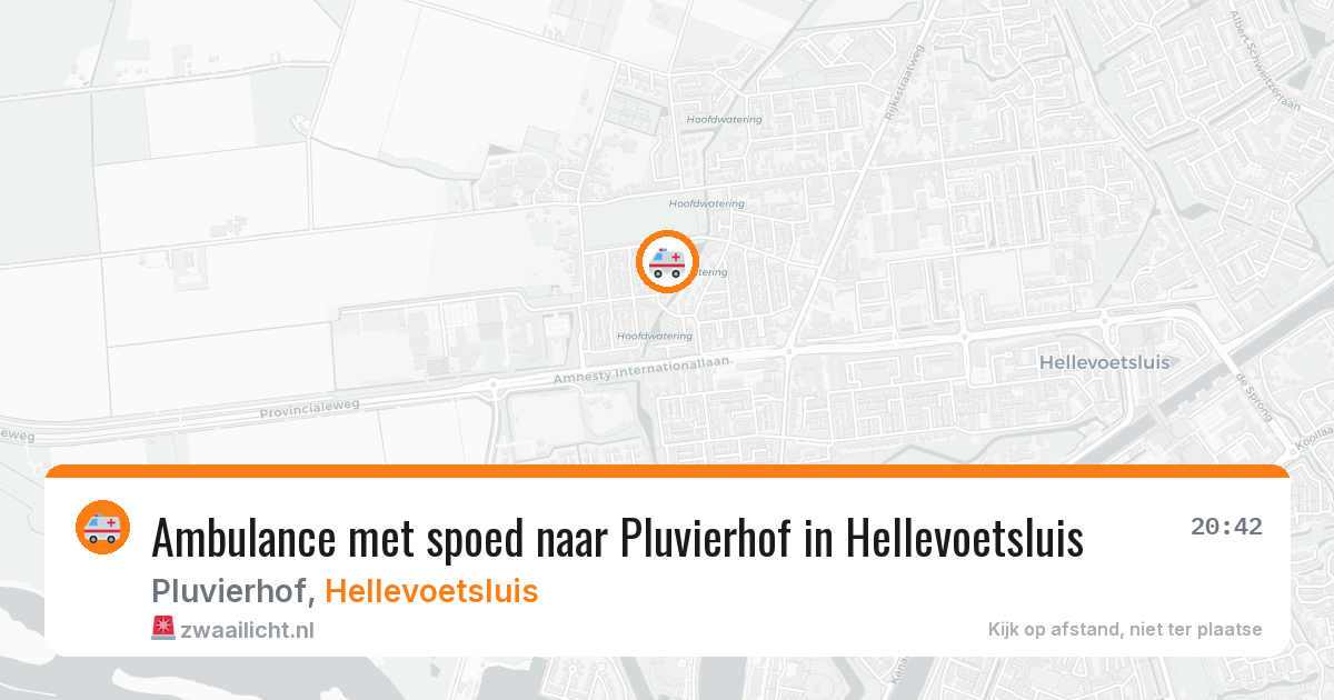 Ambulance met spoed naar Pluvierhof in Hellevoetsluis — 7 aug 2026