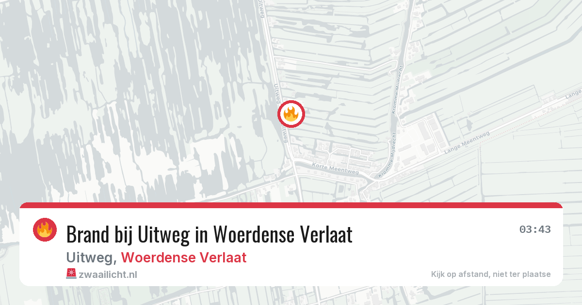Brand bij Uitweg in Woerdense Verlaat — 28 jun 2026