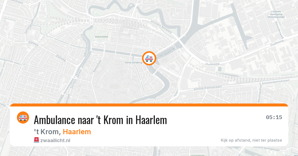 Ambulance naar 't Krom in Haarlem — 25 mei 2026