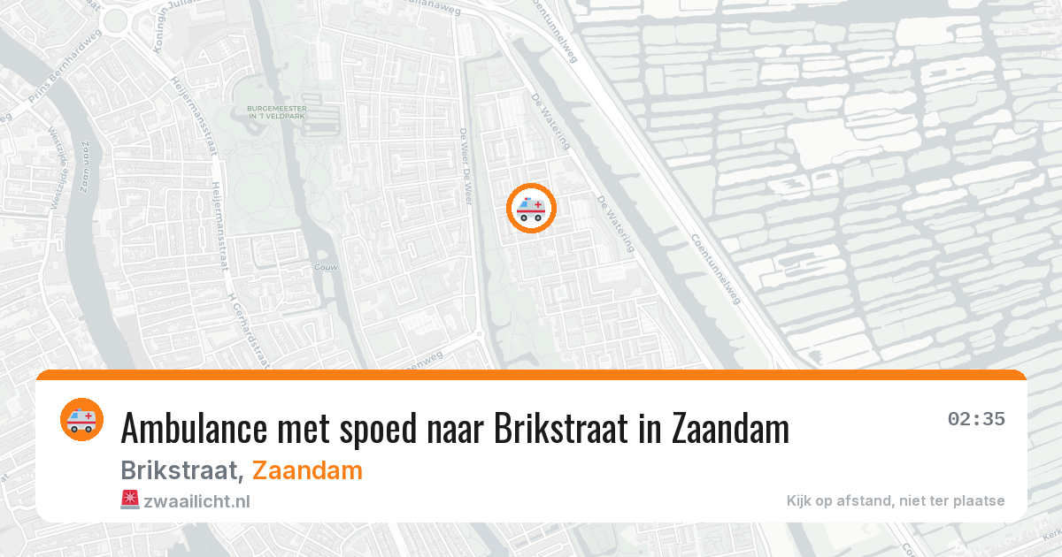 Ambulance met spoed naar Brikstraat in Zaandam — 20 mrt 2026