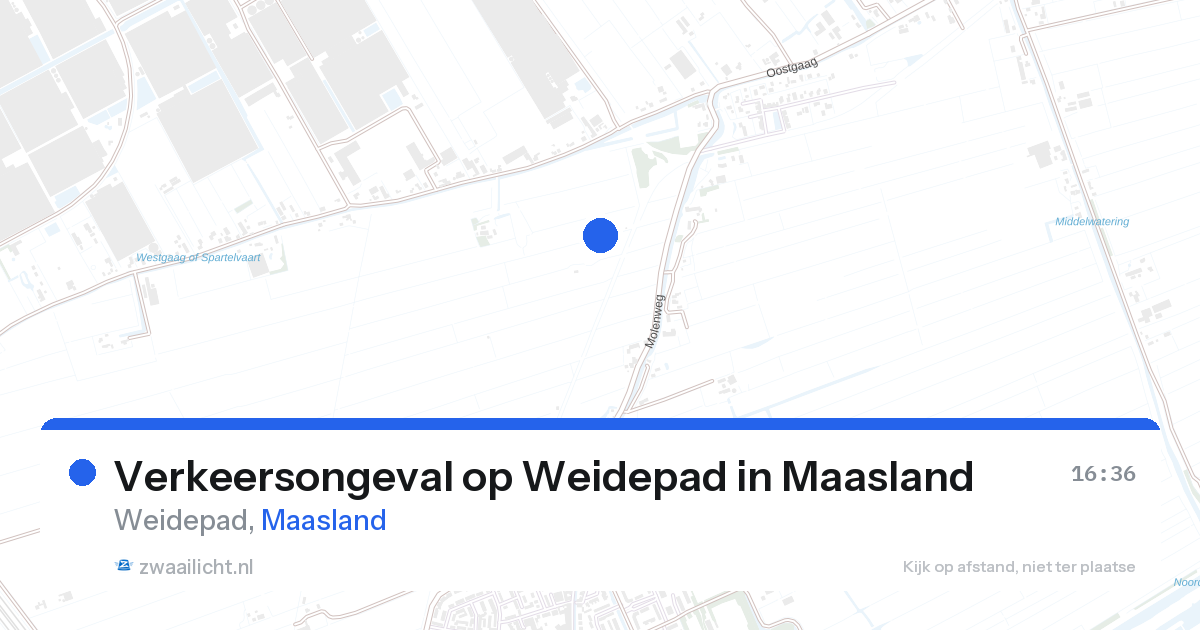Verkeersongeval op Weidepad in Maasland — 27 aug 2026