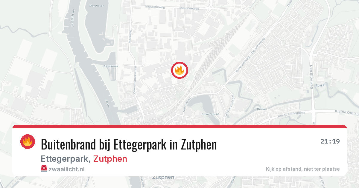 Buitenbrand bij Ettegerpark in Zutphen — 5 feb 2026