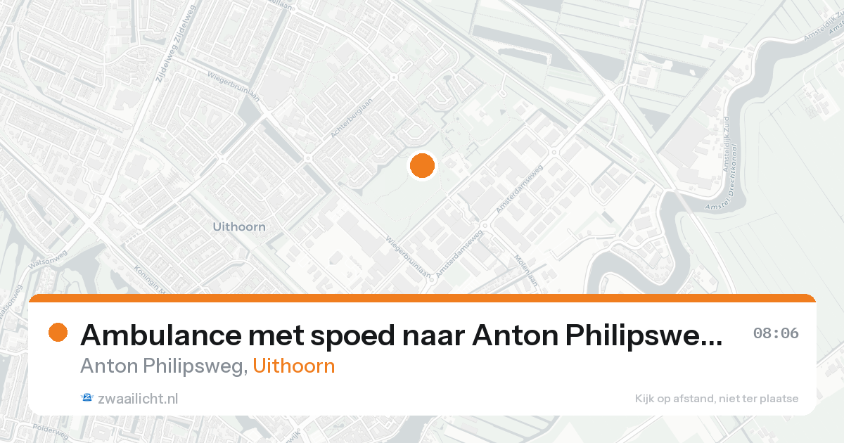 Ambulance met spoed naar Anton Philipsweg in Uithoorn — 26 aug 2026